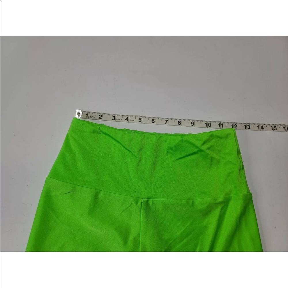 Goldsheep Basic Neon Green Biker Shorts Size M Womens - Picture 5 of 7